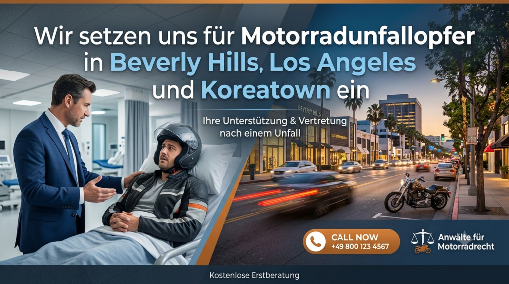 Anwalt für Motorradunfälle in Kalifornien
